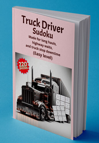 Truck Drivers Sudoku easy paperback cover