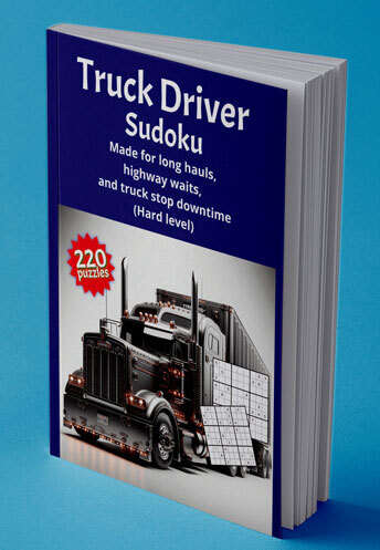 Truck Drivers Sudoku hard paperback cover